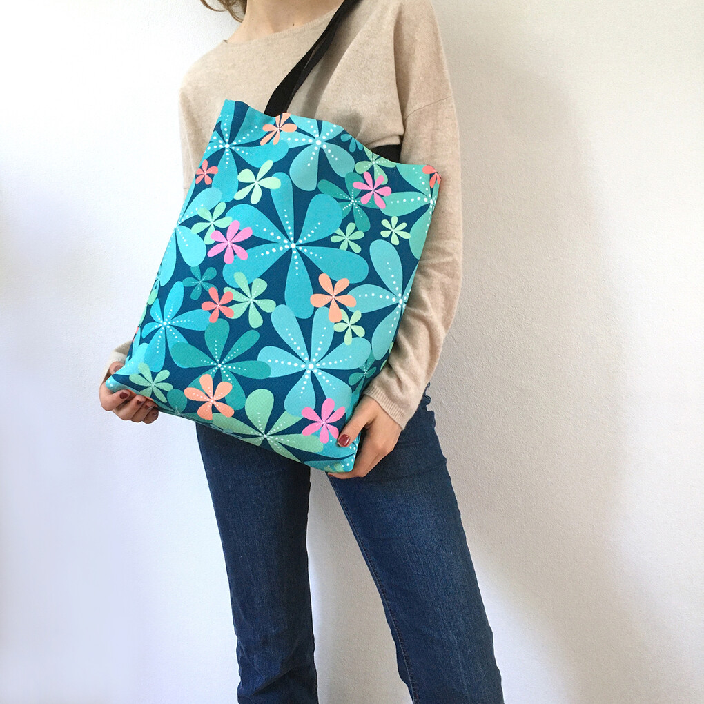 Handtas bloemenprint best sale